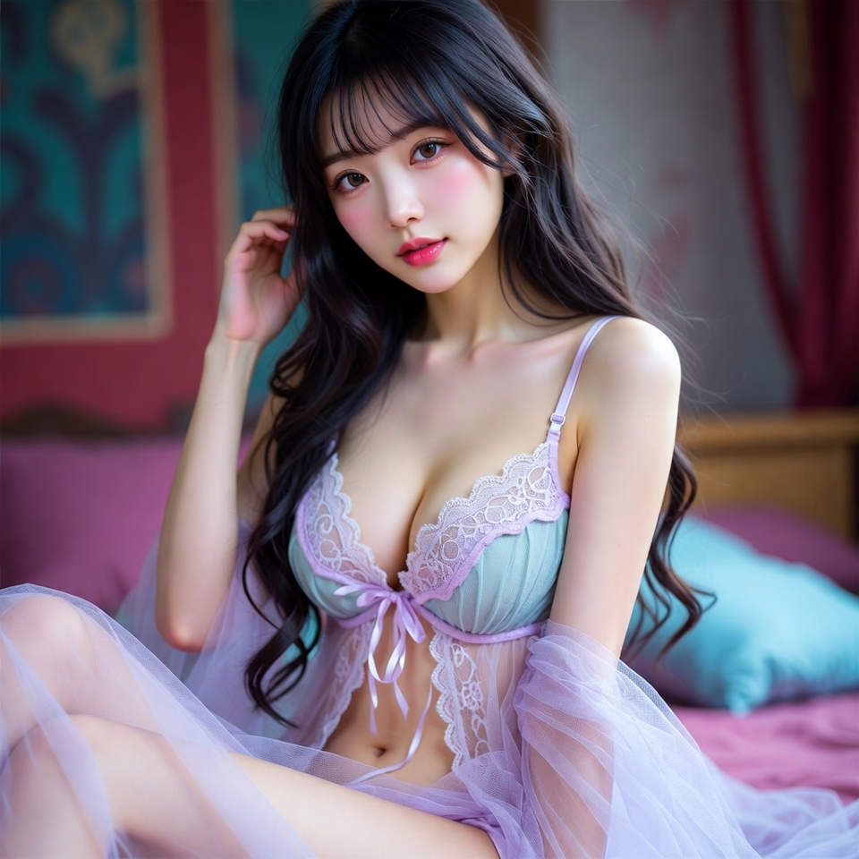 Jungle waterfall bikini portrait by Moving AI Gif Free Porn AI Porn Generator